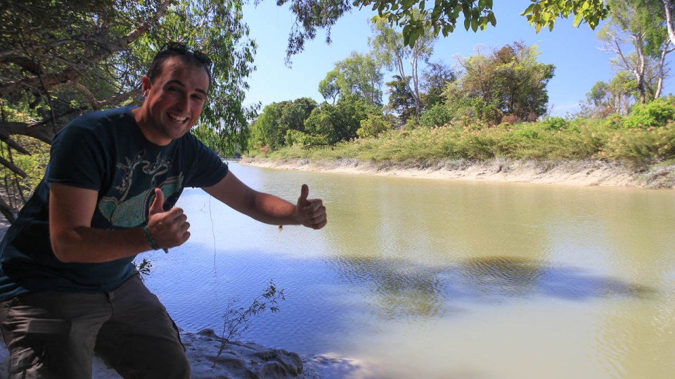 J'avais préparé ma pose au cas où un croc se montre
